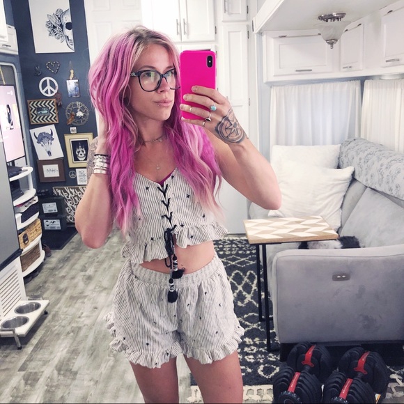 American Eagle Outfitters Tops - American Eagle SET short & top striped XS S